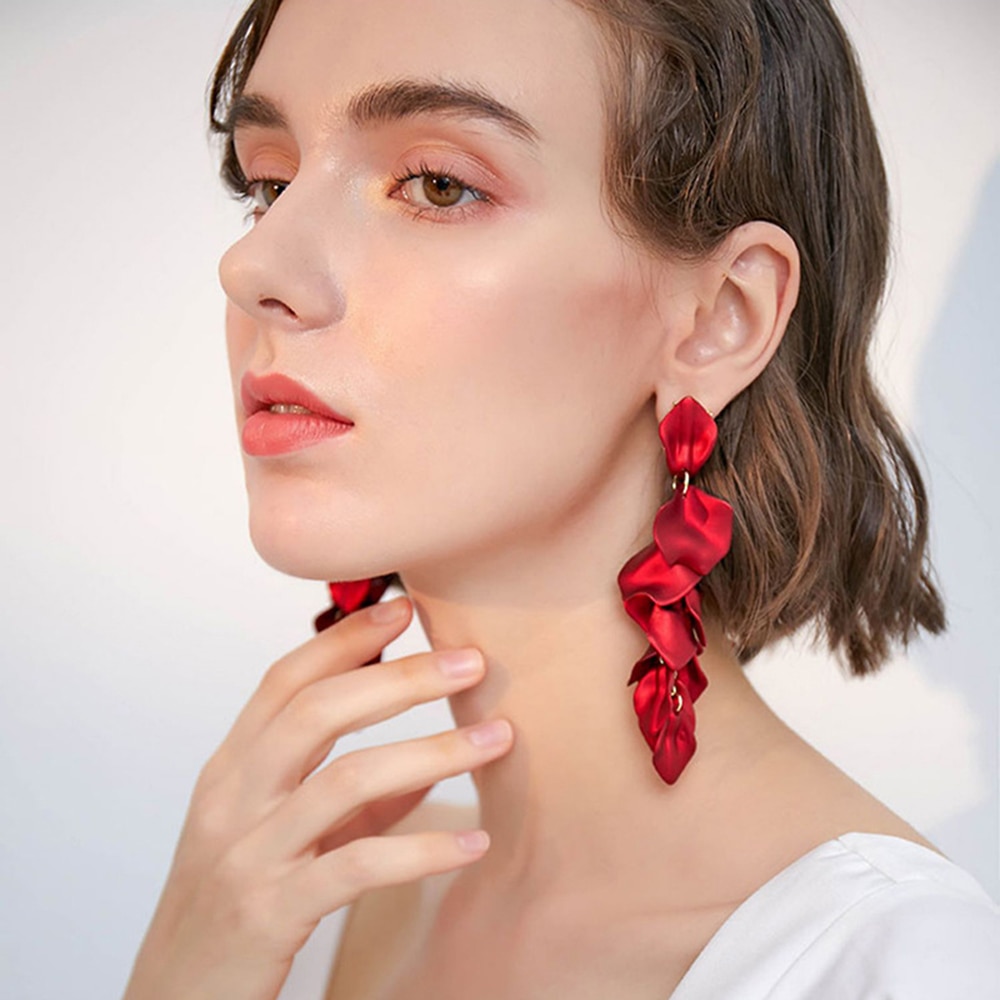 Ladies Fashionable Flower Petal Earrings Ladies Fashionable Flower Petal Earrings
