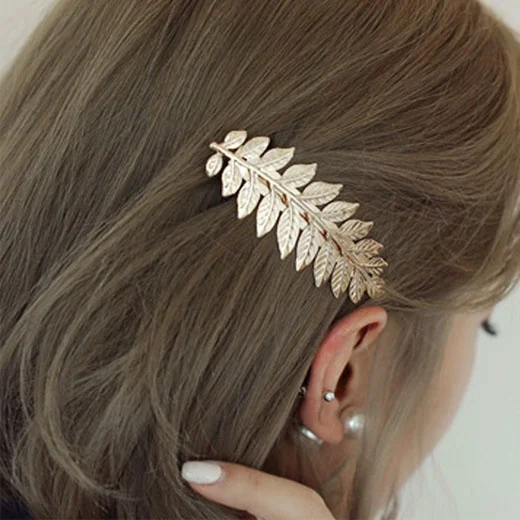 Ladies Fashionable Leaf Hair Barrette