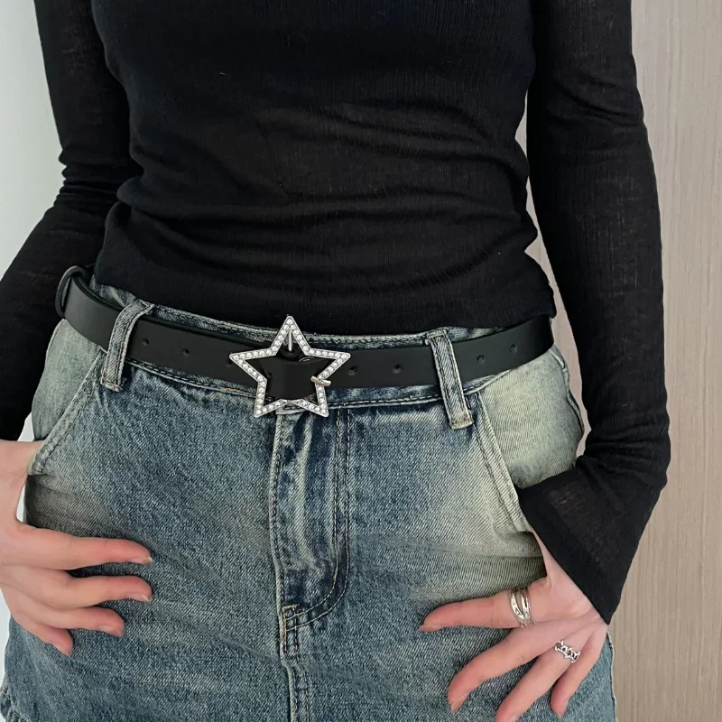 Ladies Fashionable PU Leather Star Belt Ladies Fashionable PU Leather Star Belt