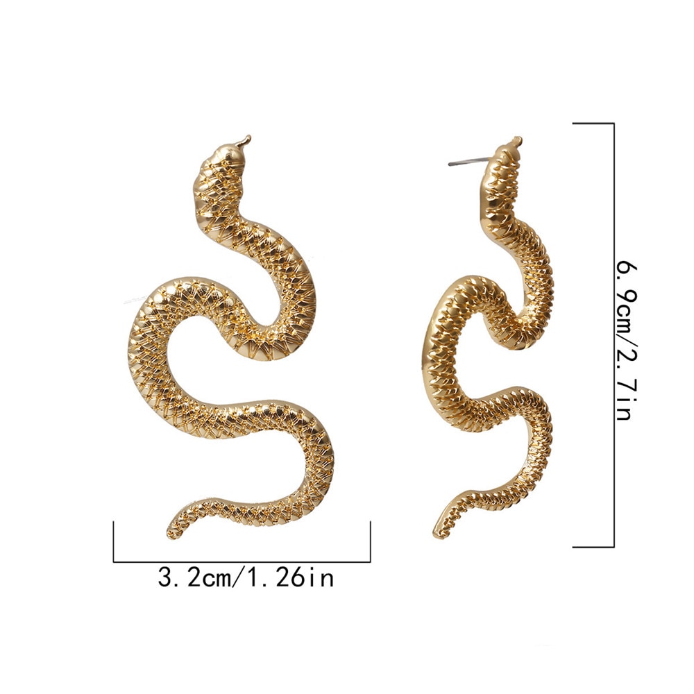 Ladies Fashionable Stud Snake Earrings