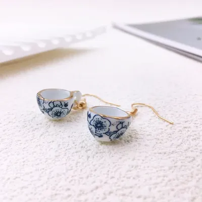 Ladies Fashionable Teacup Earrings