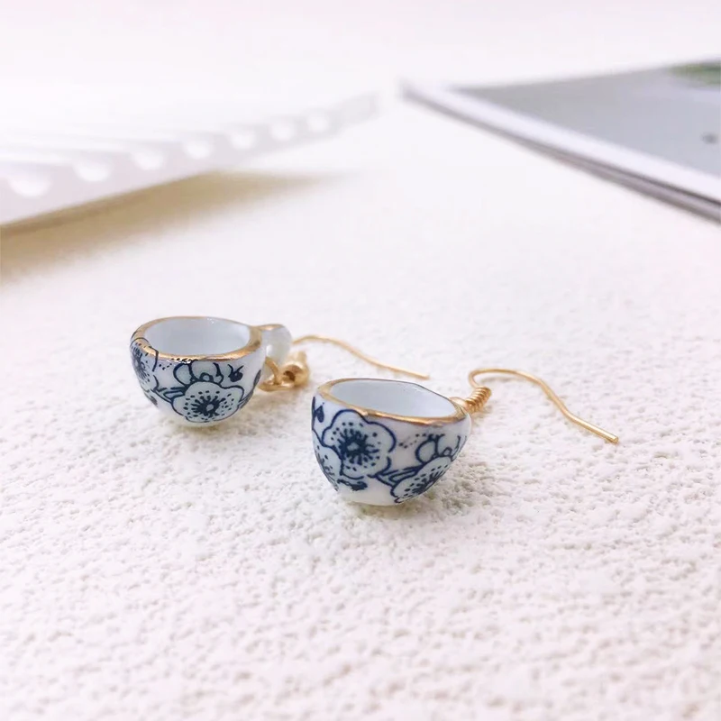 Ladies Fashionable Teacup Earrings