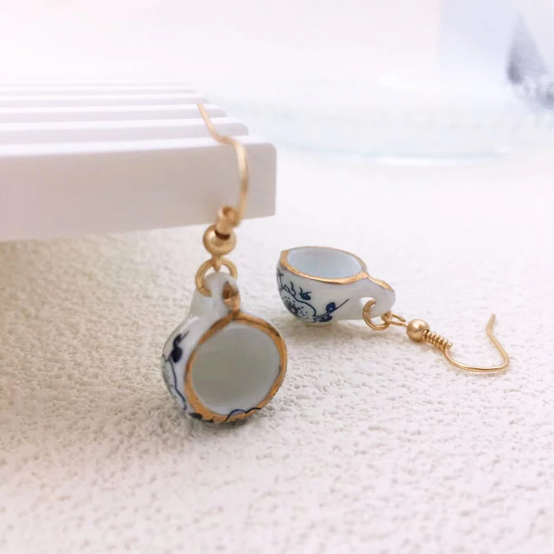 Ladies Fashionable Teacup Earrings