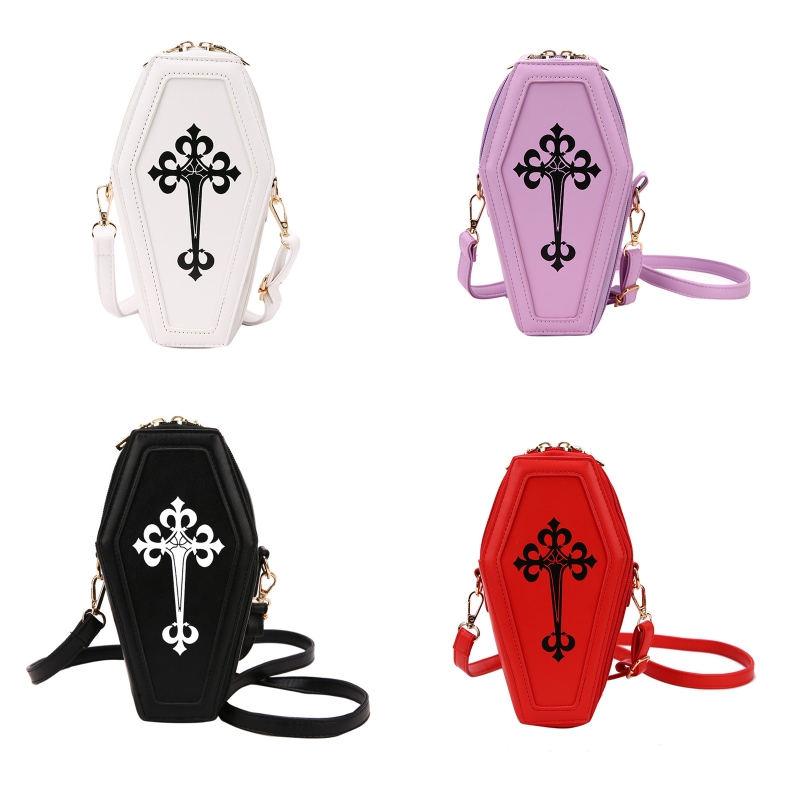 Ladies Gothic Coffin Crossbody Bag