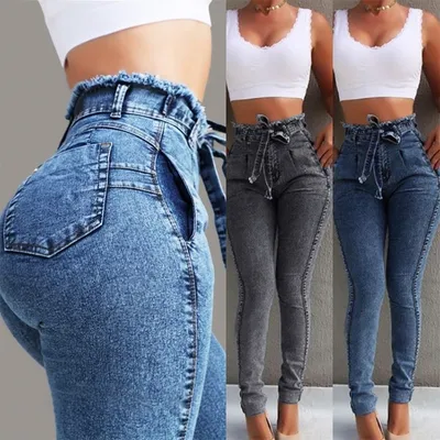Ladies High Waisted Jeans Slim Denim Ladies High Waisted Jeans Slim Denim