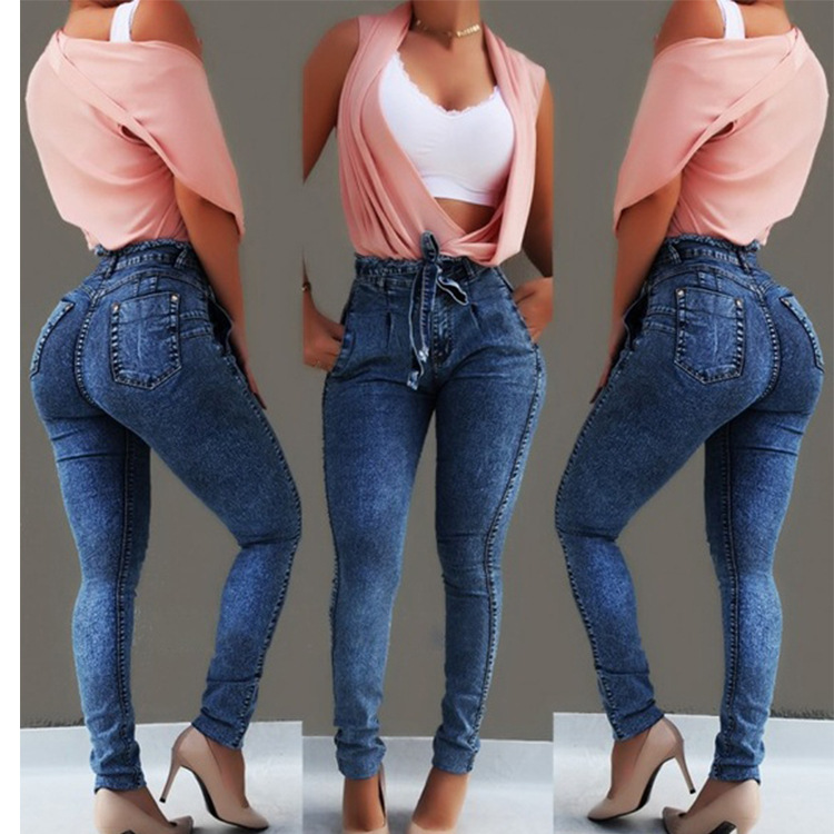 Ladies High Waisted Jeans Slim Denim Ladies High Waisted Jeans Slim Denim