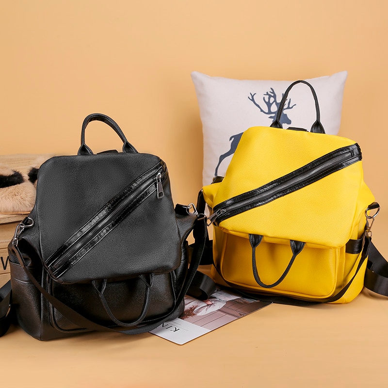Ladies Leather Backpack Reversible Bag Ladies Leather Backpack Reversible Bag