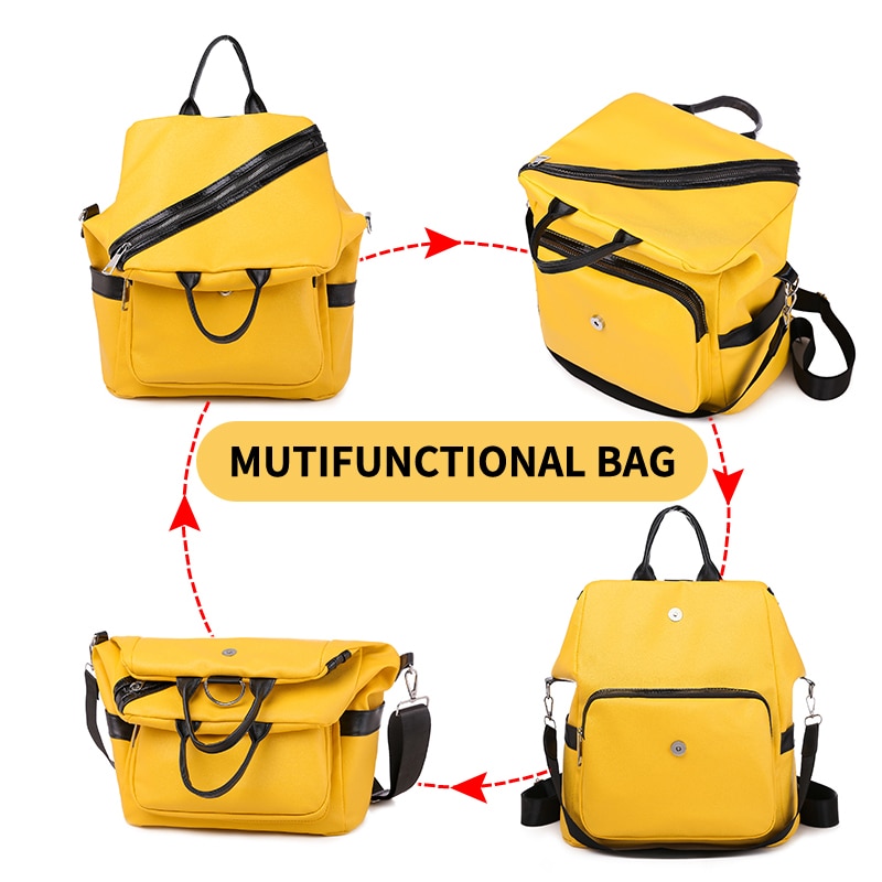 Ladies Leather Backpack Reversible Bag Ladies Leather Backpack Reversible Bag