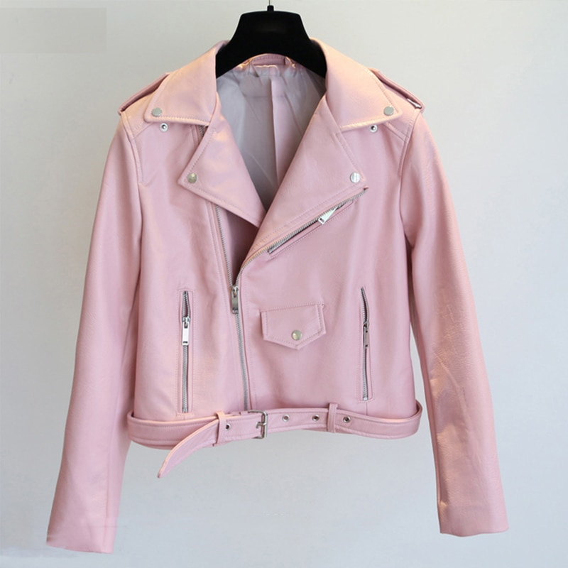 Ladies Leather Jacket Stylish Outerwear