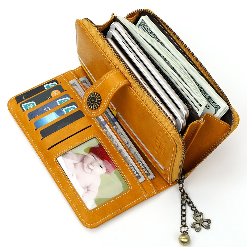 Ladies Leather Wallet Trendy Purse