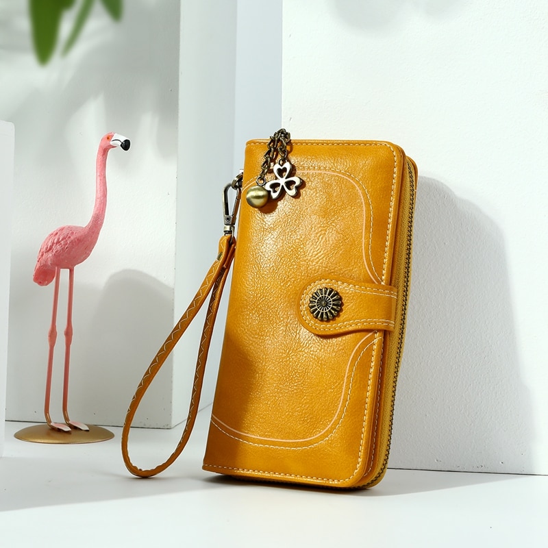 Ladies Leather Wallet Trendy Purse