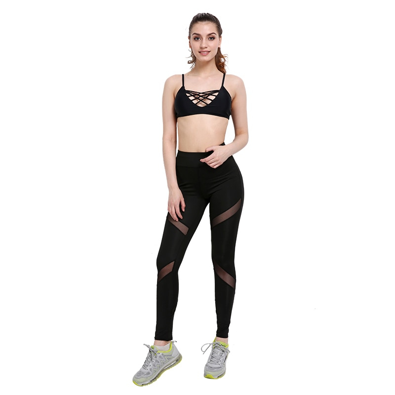 Ladies Leggings Fitness Mesh Design Ladies Leggings Fitness Mesh Design