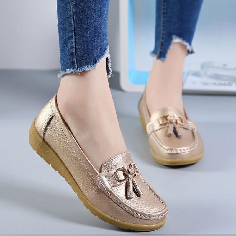 Ladies Loafer Shoes Slip-On Footwear