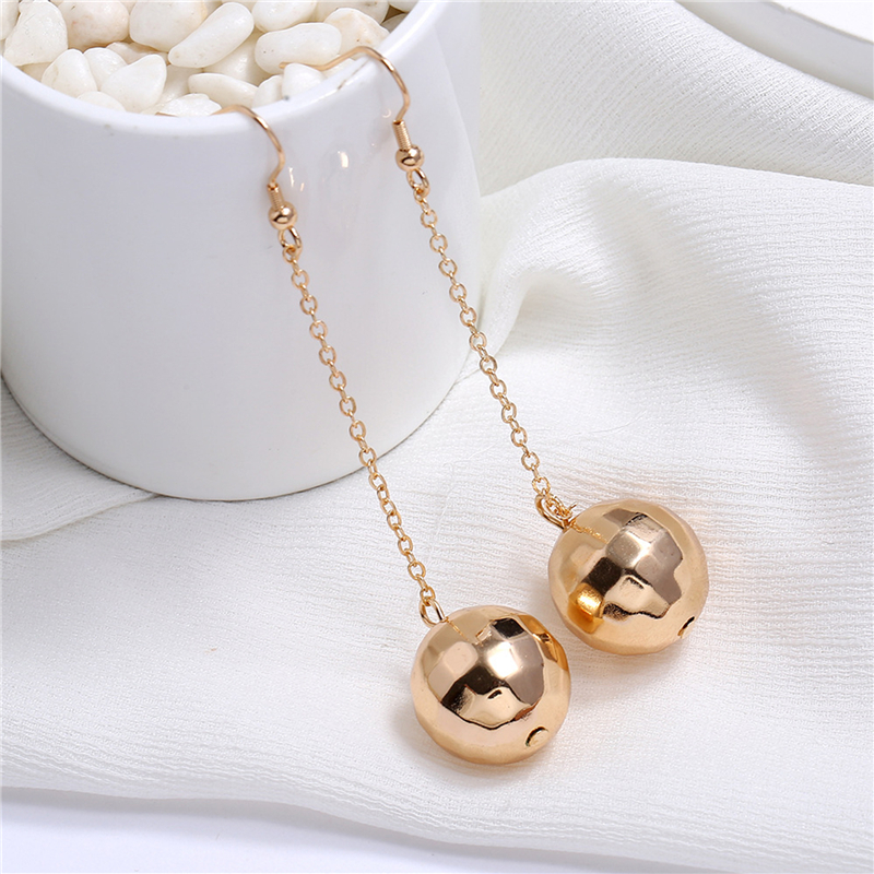 Ladies Long Dangle Disco Ball Earrings