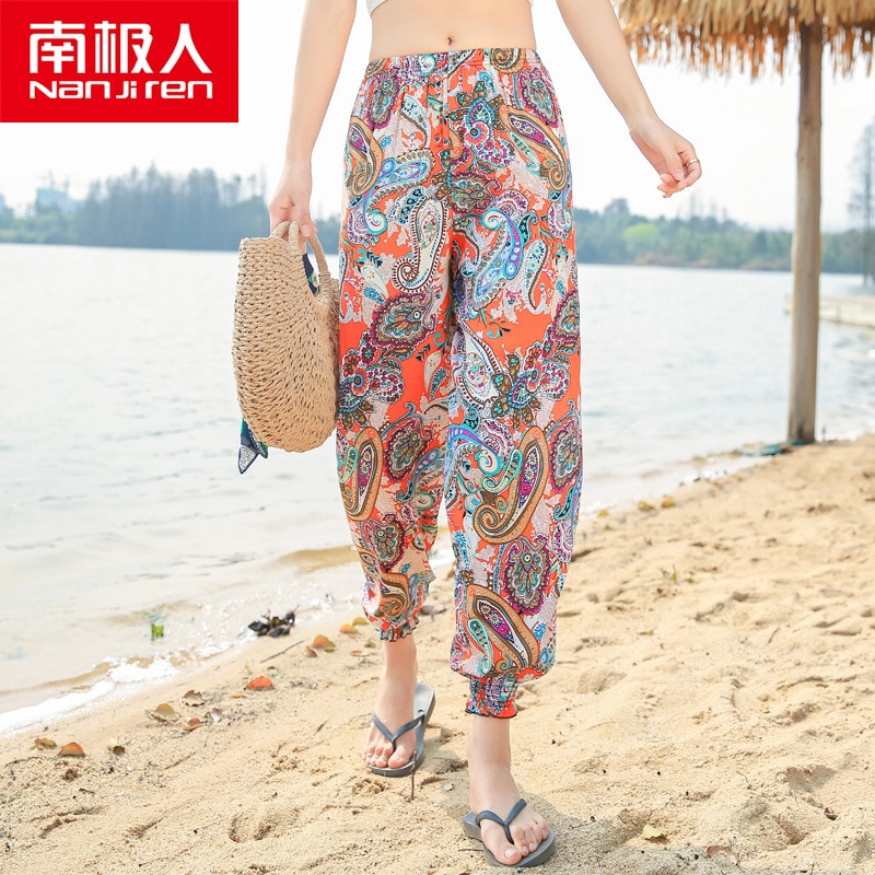 Ladies Lounge Pants Printed Summer Pants