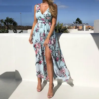 Ladies Maxi Dress Floral Print Ladies Maxi Dress Floral Print
