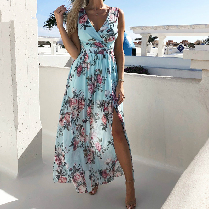 Ladies Maxi Dress Floral Print Ladies Maxi Dress Floral Print