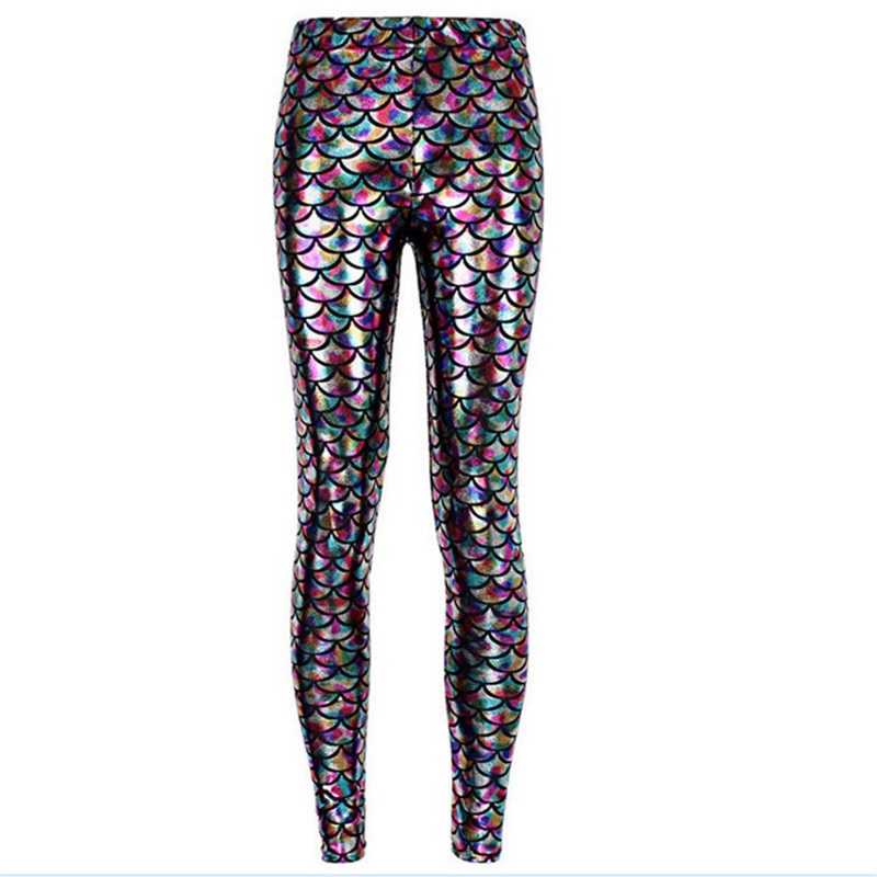 Ladies Mermaid Fish Scale Leggings