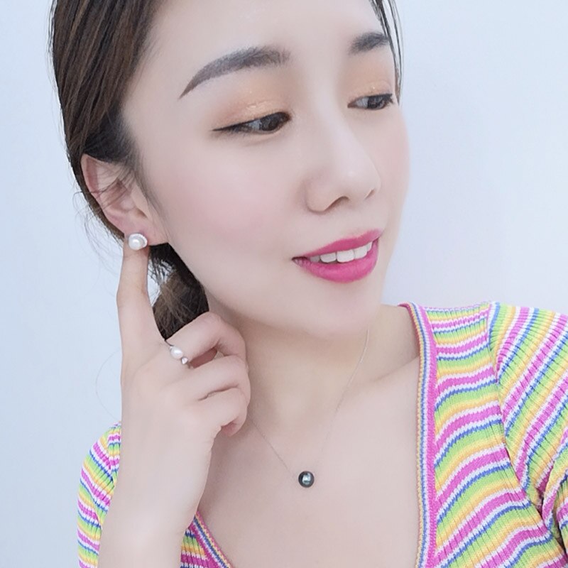 Ladies Pearl Earrings Silver Jewelry Ladies Pearl Earrings Silver Jewelry