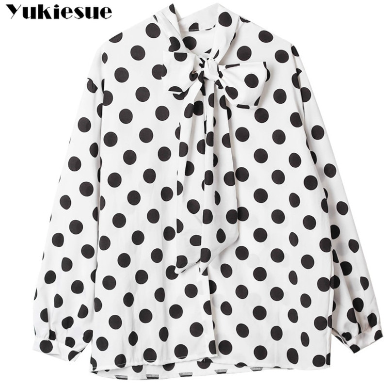 Ladies Polka Dot Long Sleeve Top