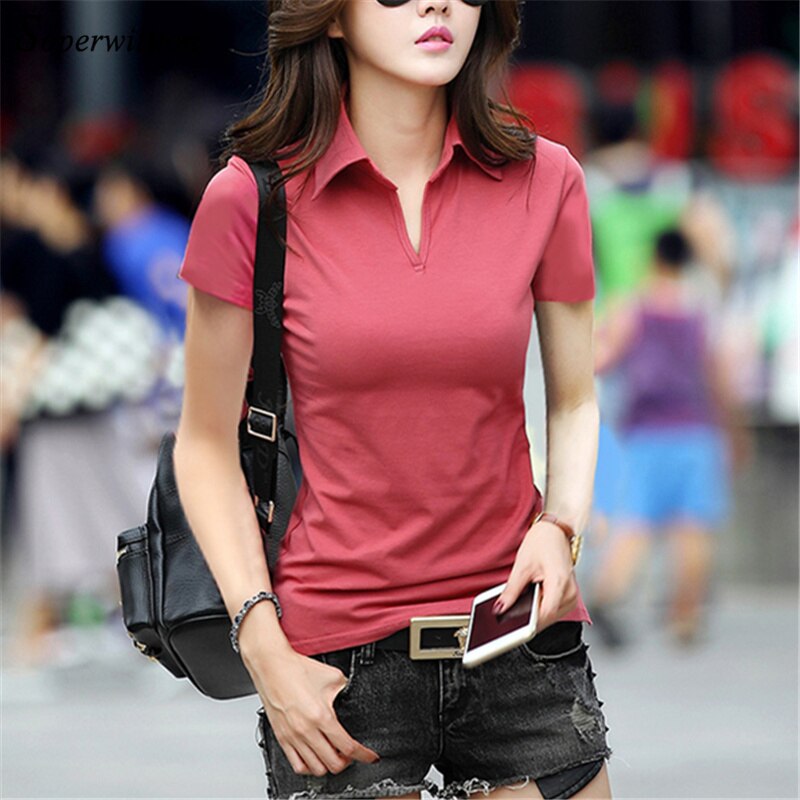 Ladies Polo Shirt Casual Short Sleeve Top Ladies Polo Shirt Casual Short Sleeve Top