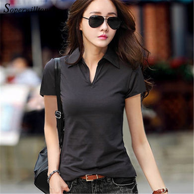 Ladies Polo Shirt Casual Short Sleeve Top Ladies Polo Shirt Casual Short Sleeve Top