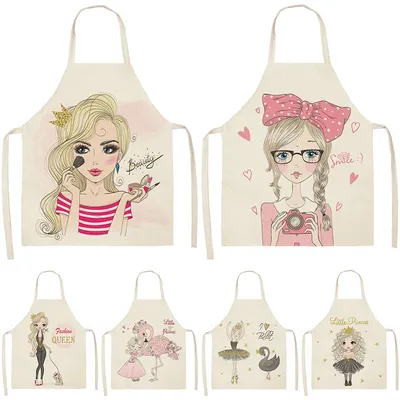 Ladies Printed Cute Baking Apron