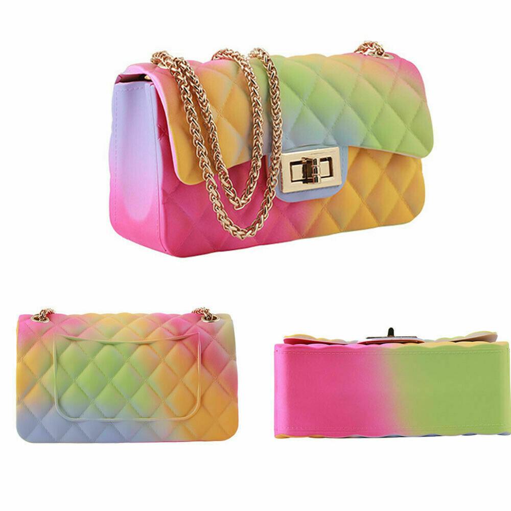 Ladies Rainbow Jelly Purse