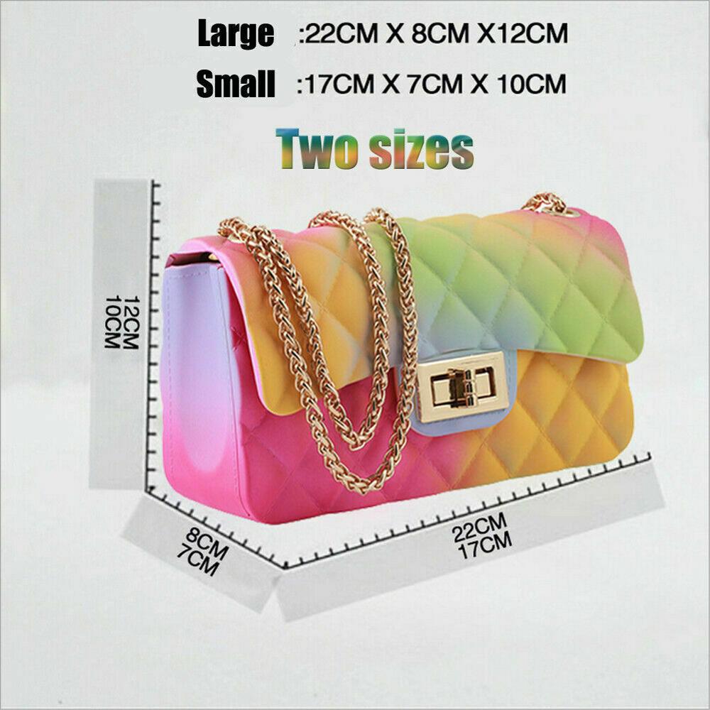 Ladies Rainbow Jelly Purse