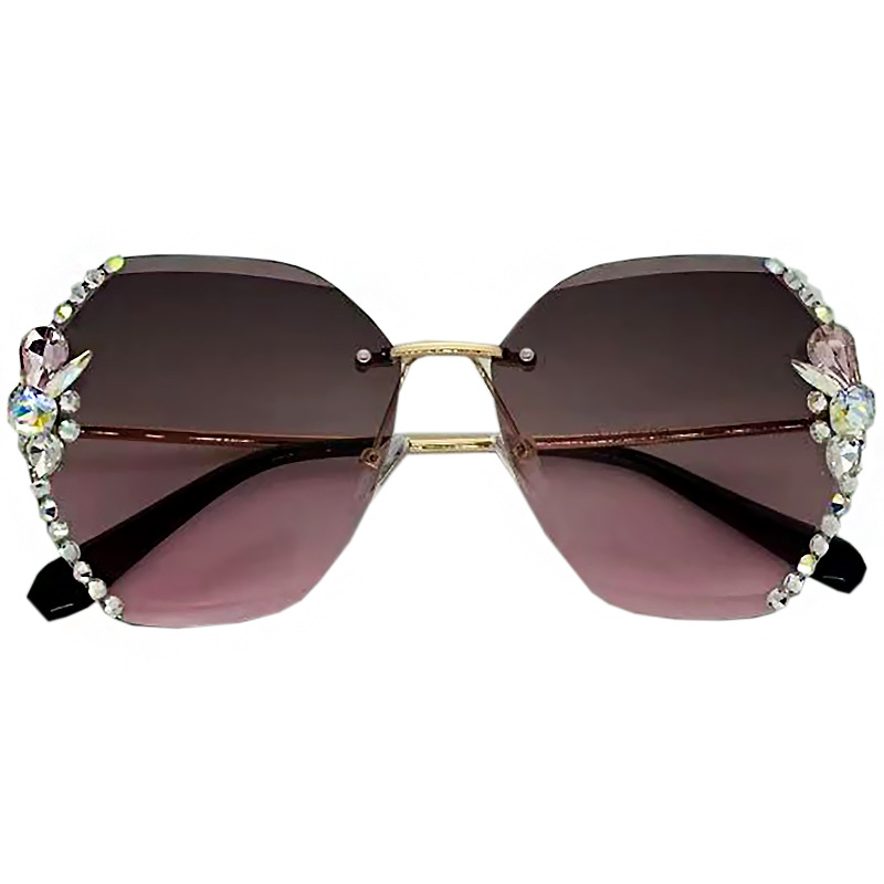 Ladies Rimless Gradient Sunglasses