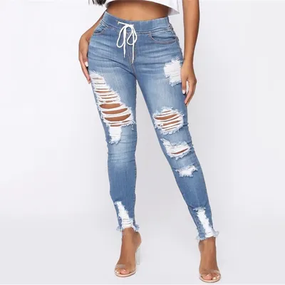 Ladies Ripped Jeans Skinny Pants Ladies Ripped Jeans Skinny Pants