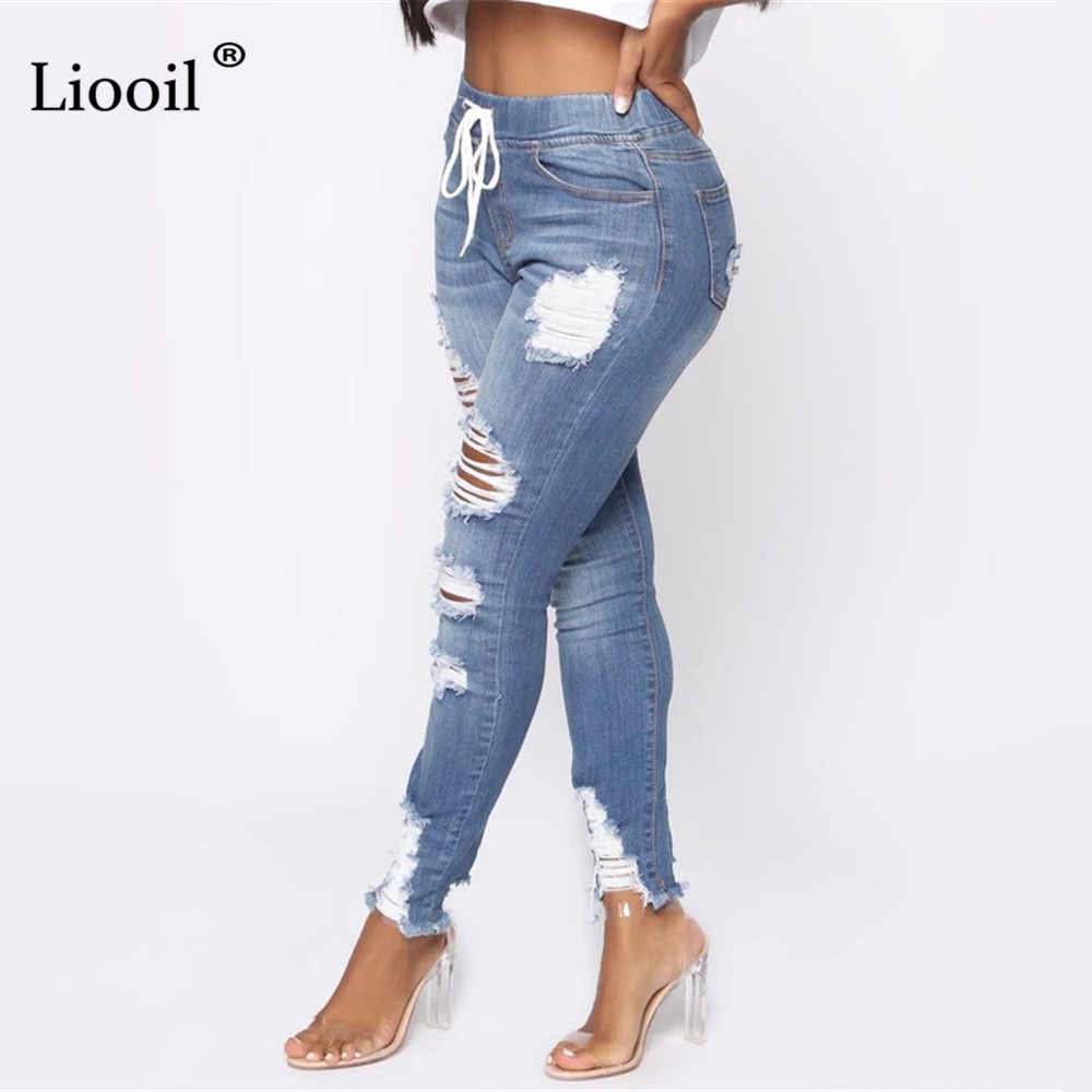 Ladies Ripped Jeans Skinny Pants Ladies Ripped Jeans Skinny Pants