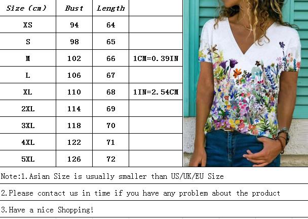 Ladies Short Sleeve V Neck Floral Top Ladies Short Sleeve V Neck Floral Top