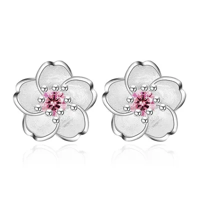 Ladies Stud Cherry Blossom Earrings
