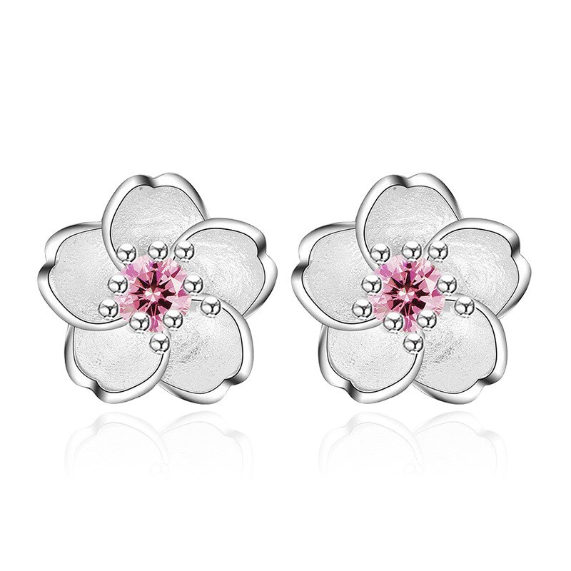 Ladies Stud Cherry Blossom Earrings