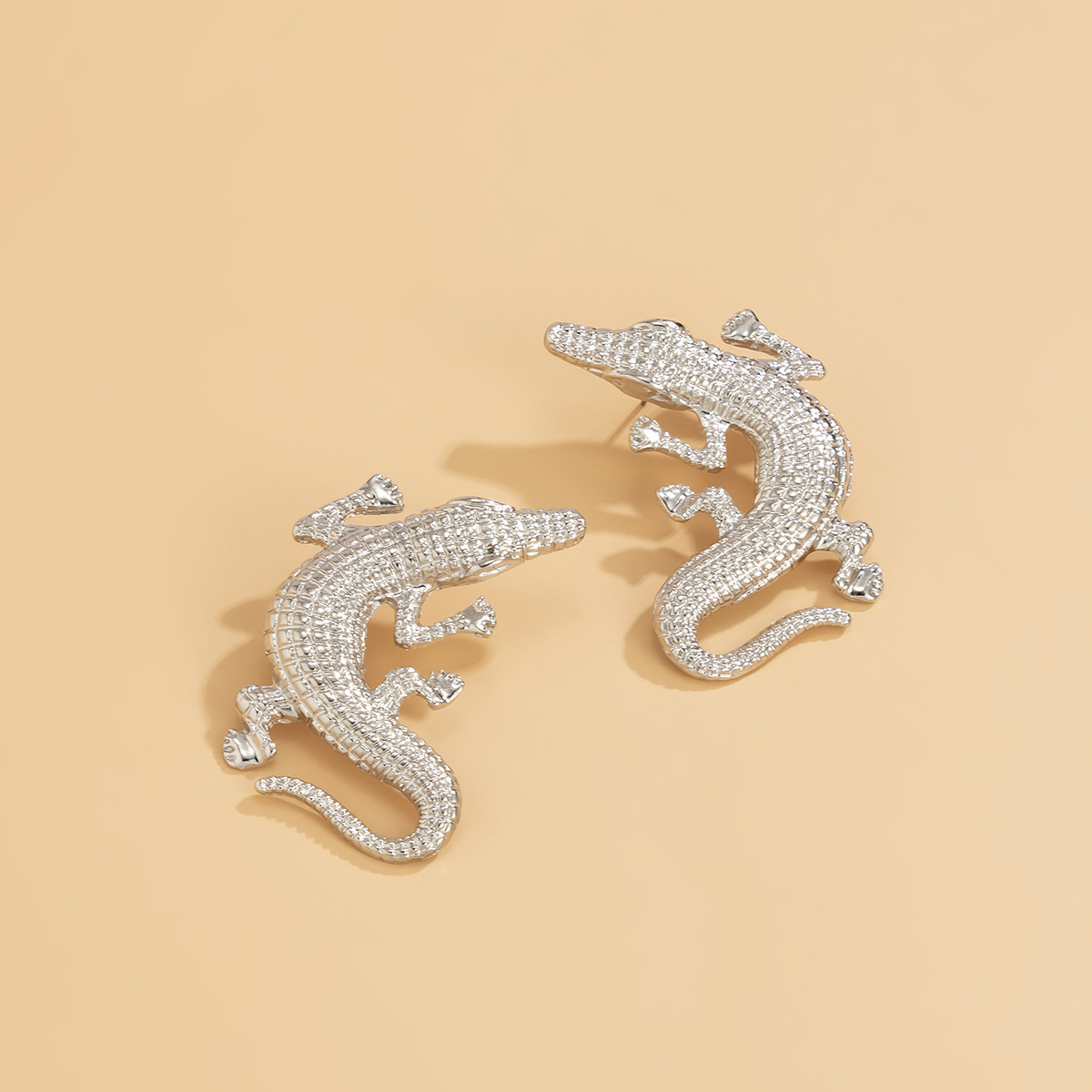 Ladies Stud Crocodile Earrings