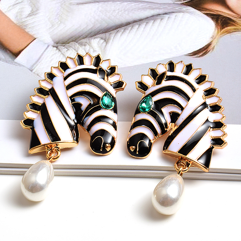 Ladies Stylish Design Zebra Earrings