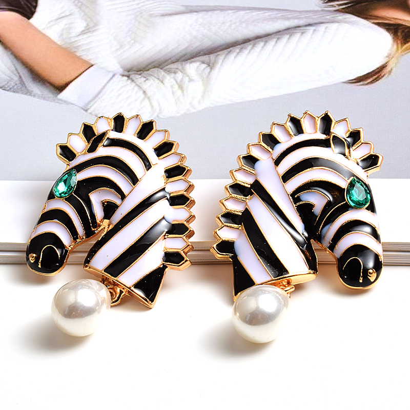 Ladies Stylish Design Zebra Earrings