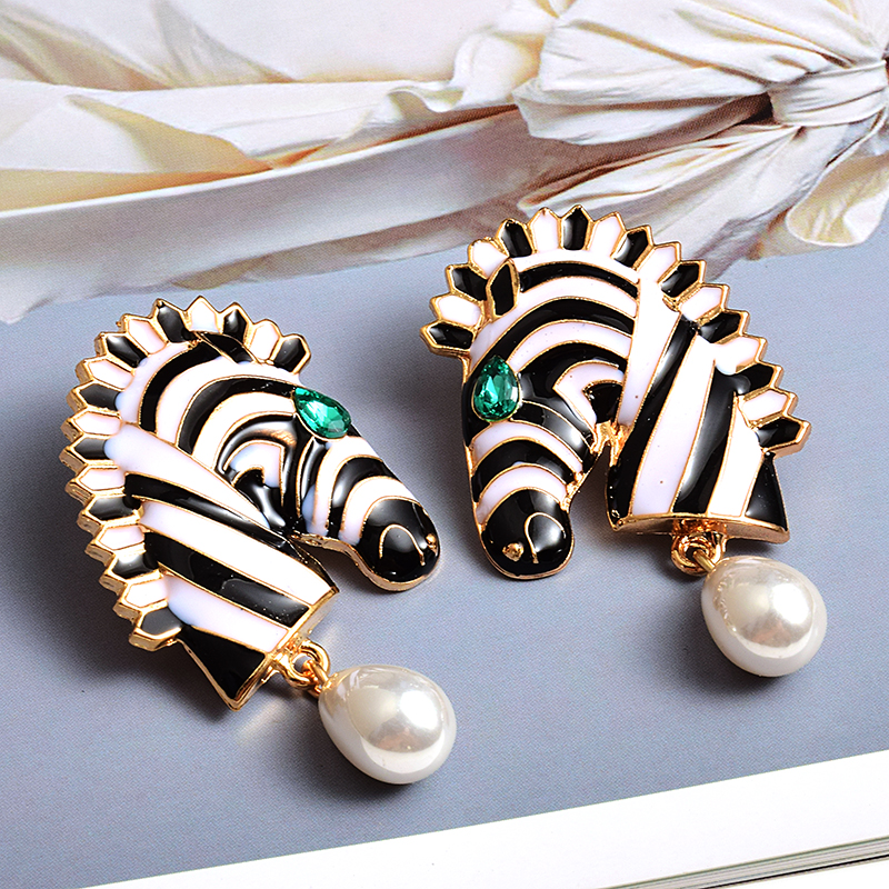 Ladies Stylish Design Zebra Earrings