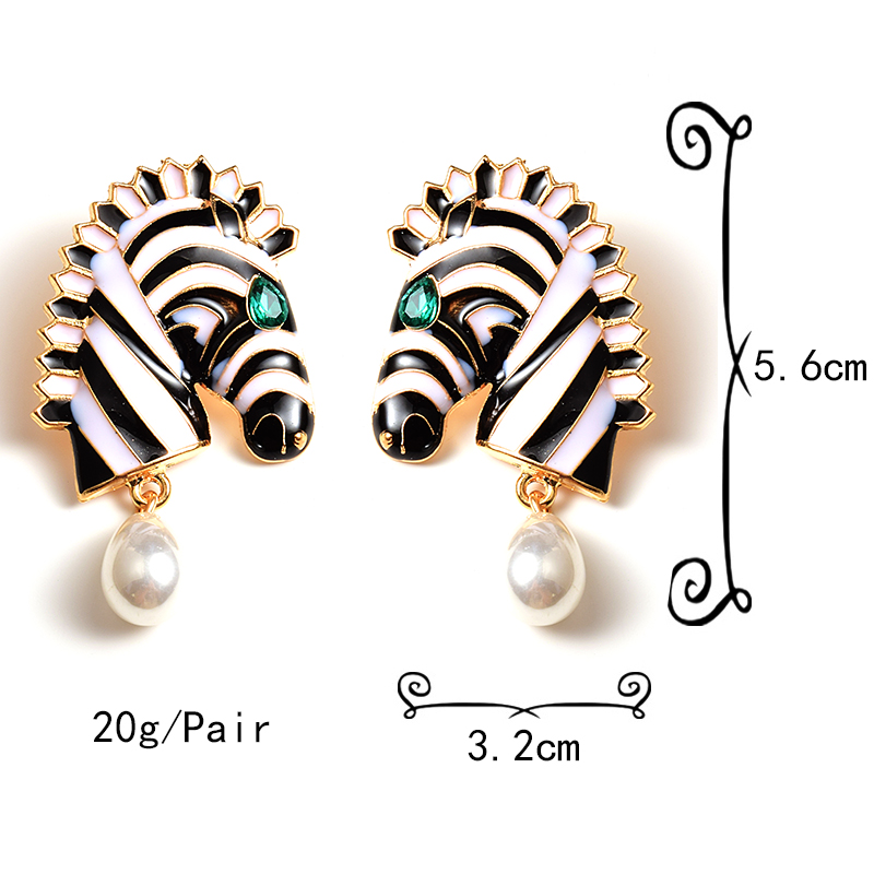 Ladies Stylish Design Zebra Earrings