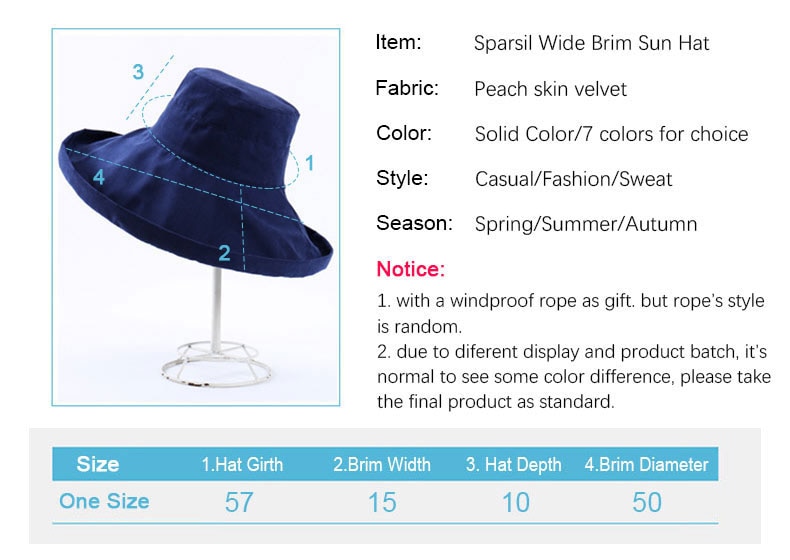 Ladies Summer Wide Brim Sun Hat