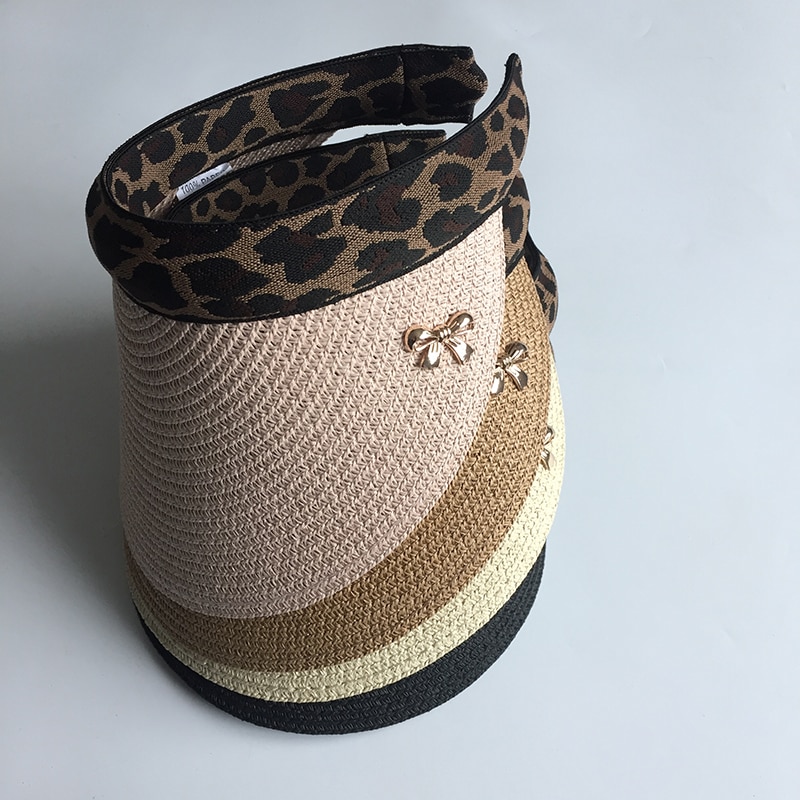 Ladies Sun Visor with Leopard Design