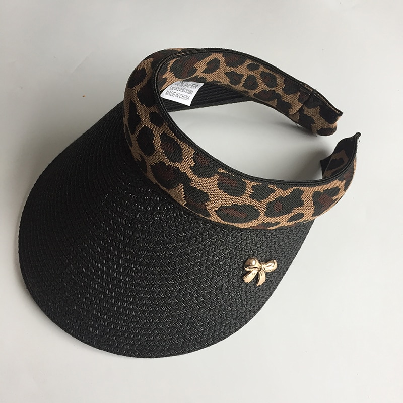 Ladies Sun Visor with Leopard Design