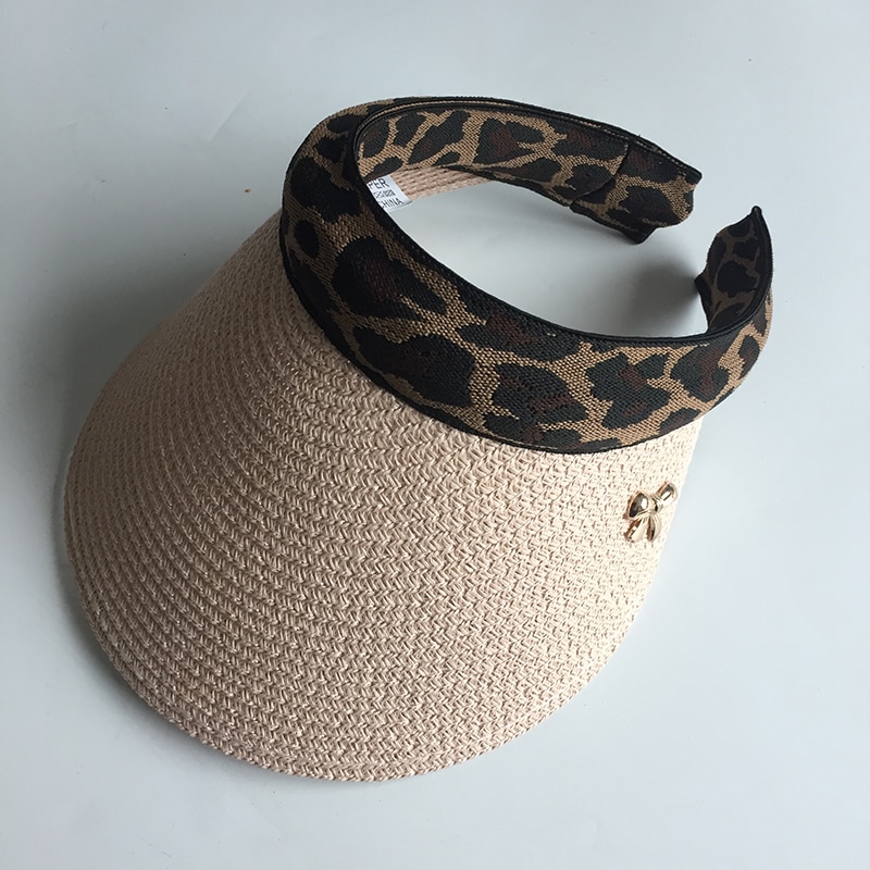 Ladies Sun Visor with Leopard Design