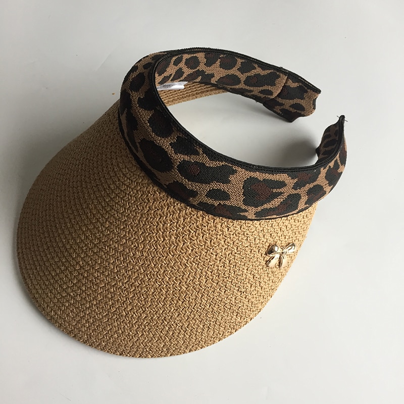 Ladies Sun Visor with Leopard Design