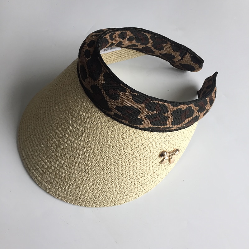 Ladies Sun Visor with Leopard Design