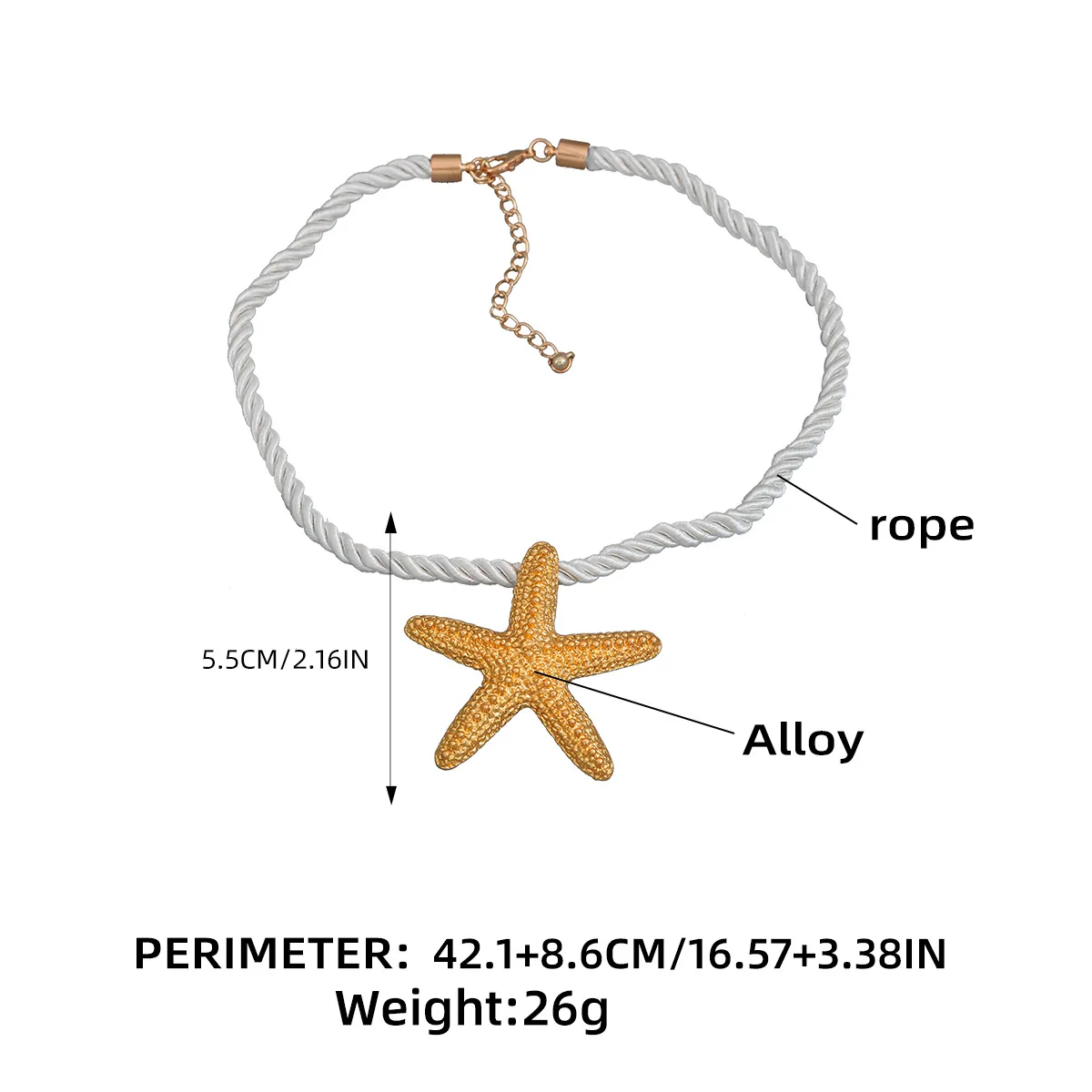 Ladies Vintage Starfish Necklace