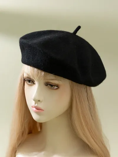 Lady Spring Winter Berets Hat Painter Style Hat Women Wool Vintage Berets Solid Color Caps Female Bonnet Warm Walking Lady Spring Winter Berets Hat Painter Style Hat Women Wool Vintage Berets Solid Color Caps Female Bonnet Warm Walking