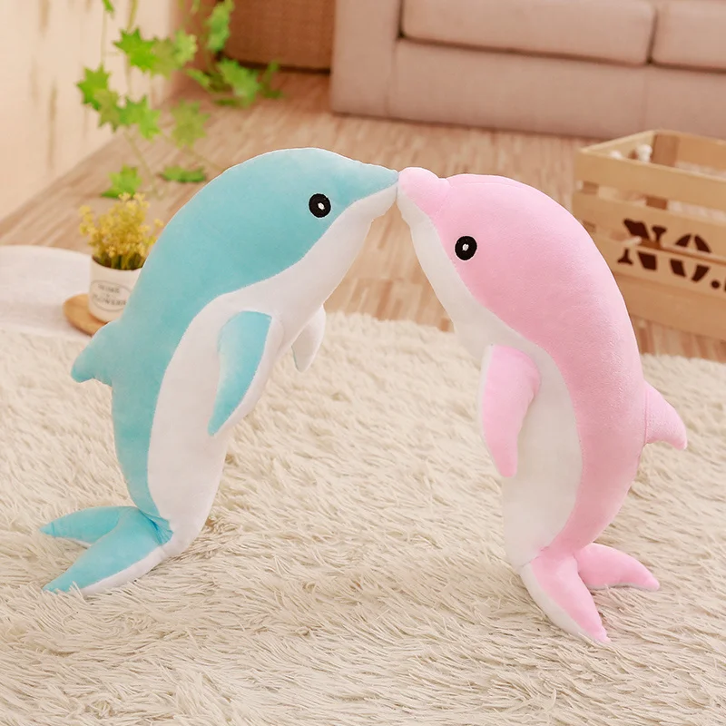 Large 100cm Plush Dolphin Toys Stuffed Sea Animal Cute Girls Dolls Baby Sleeping Pillow Christmas Birthday Halloween