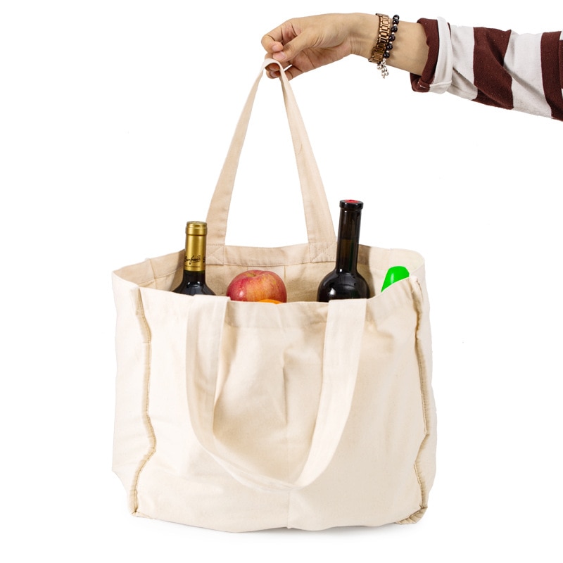 Large Canvas Reusable Grocery Tote Large Canvas Reusable Grocery Tote